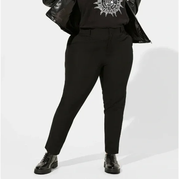 TORRID Women's Stretch Tapered Trouser Pants Black (Sz 16) NWT $79.50 - Picture 4 of 5